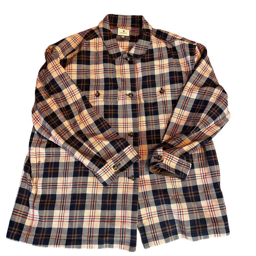 Tuckernuck Men's Cotton Button Down Shirt/Jacket.  Plaid Size XXL
